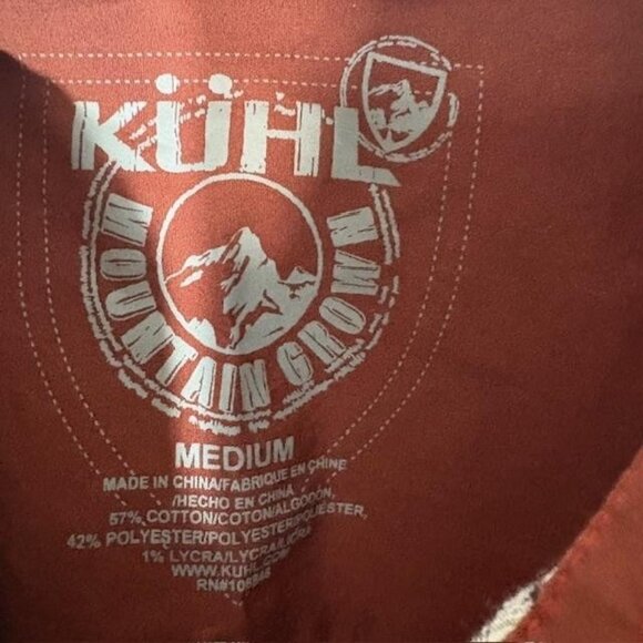Kuhl Shirt Mens Medium Red Gray Plaid Short Sleeve Button Up Outdoor Casual - Picture 3 of 7
